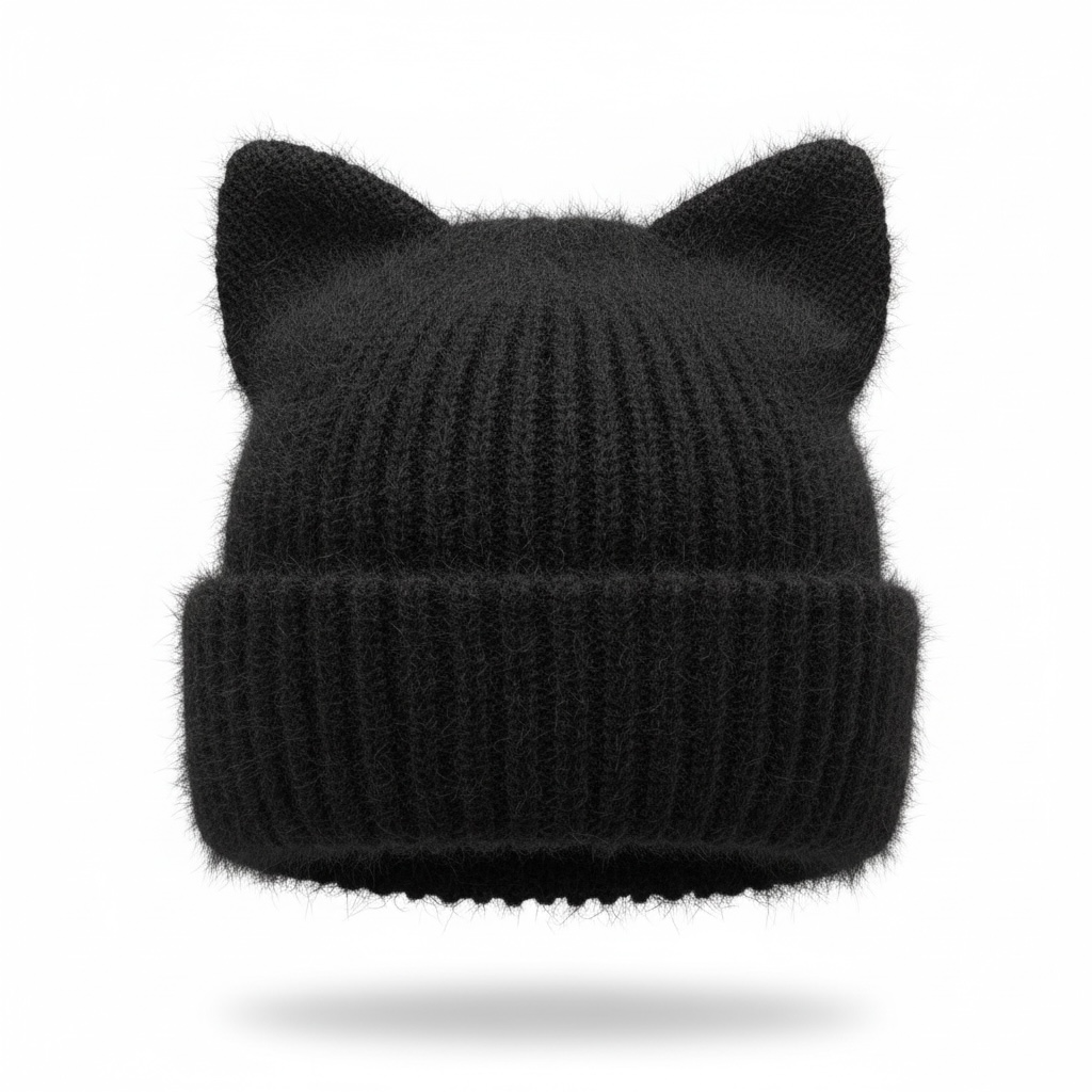 Cat Ear Beanies — Embroidered Skater Things OG