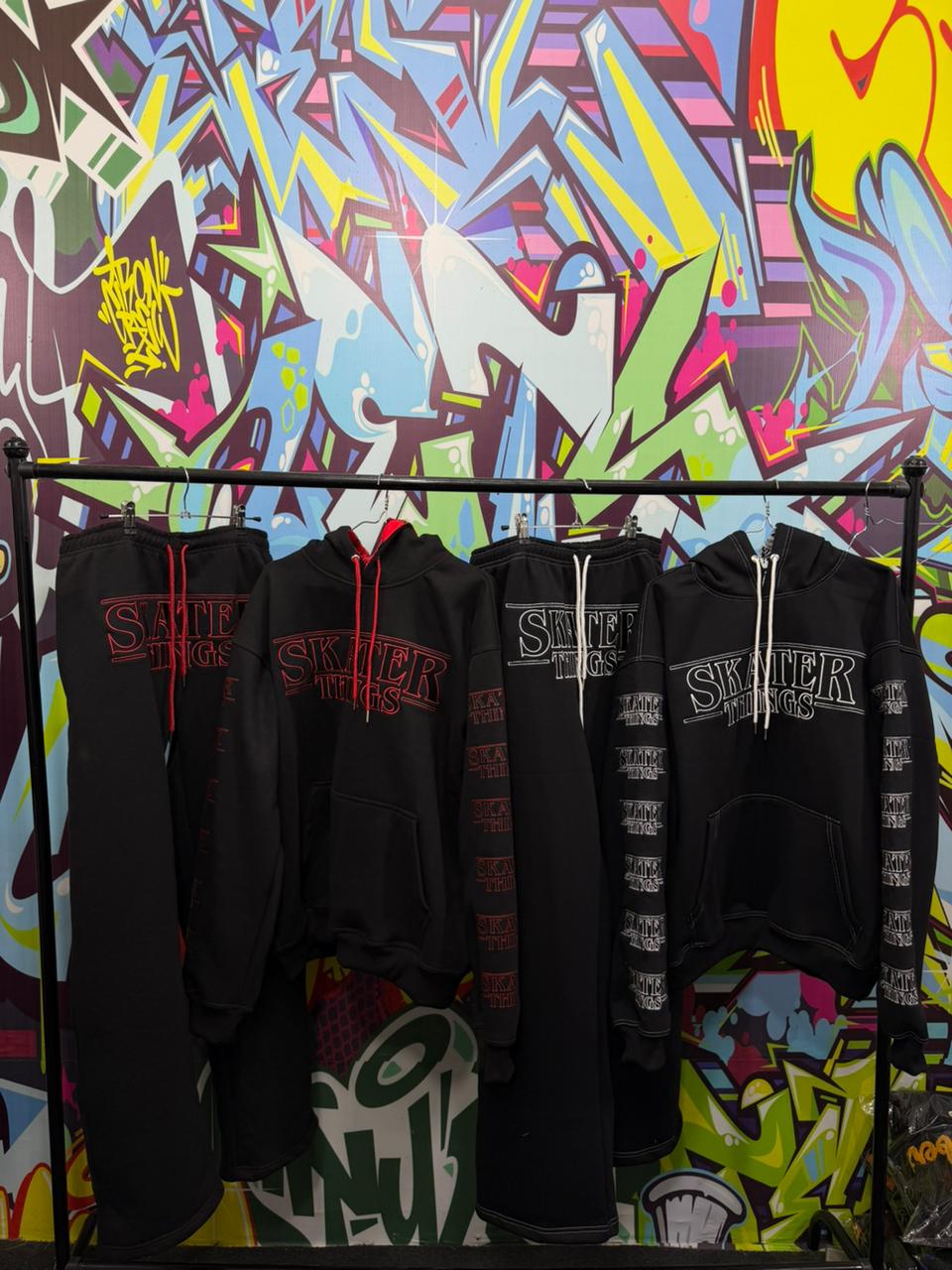 SATIN HOODIE EMBROIDERED SET — PREORDER