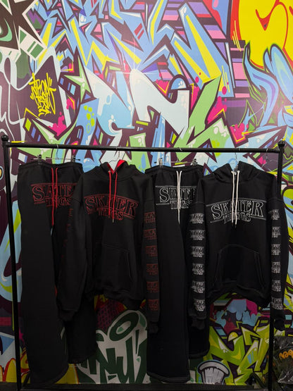 SATIN HOODIE EMBROIDERED SET — PREORDER