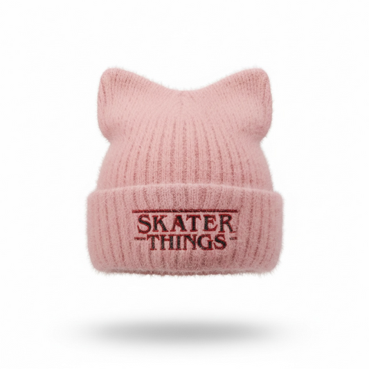 Cat Ear Beanies — Embroidered Skater Things OG