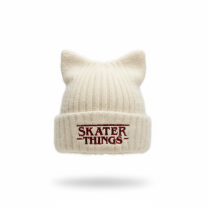 Cat Ear Beanies — Embroidered Skater Things OG