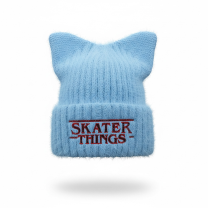 Cat Ear Beanies — Embroidered Skater Things OG