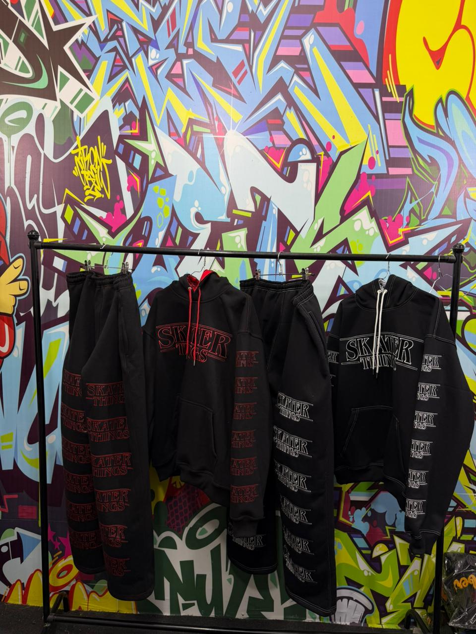 SATIN HOODIE EMBROIDERED SET — PREORDER